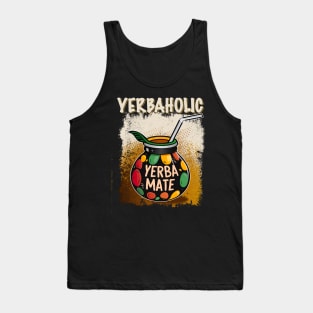 Yerbaholic | Yerba Mate Tea Lover Argentino Retro Bombilla Tank Top